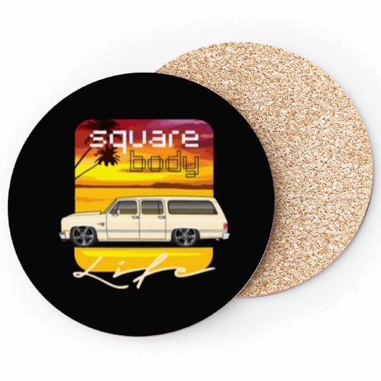 square Santa Fe Tan Coasters