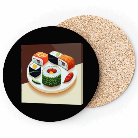 Beautiful Sushi Painting Coasters