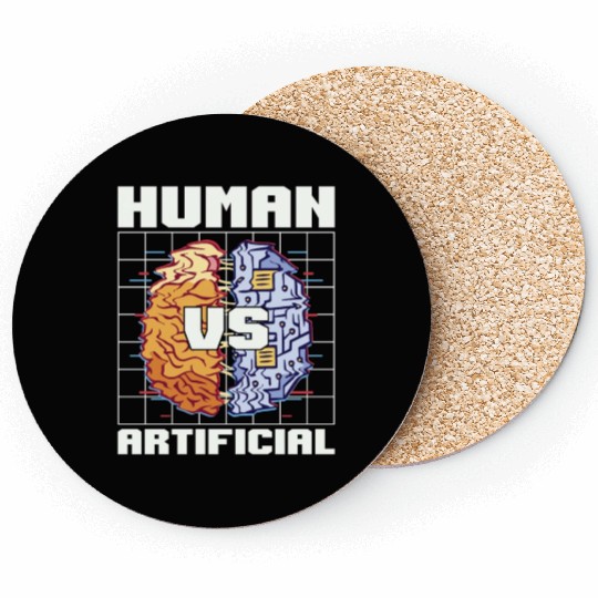Artificial Intelligence Human VS Engineer Robotics Coasters
