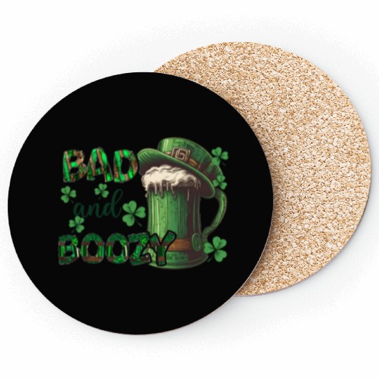 Mens St Patricks Day Irland Irish Green Shamrock Coasters