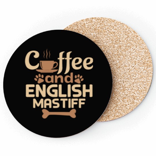 coffe and english mastiff pet lover Coasters
