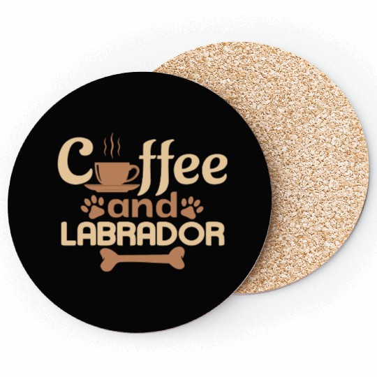 coffe and Labrador pet lover Coasters