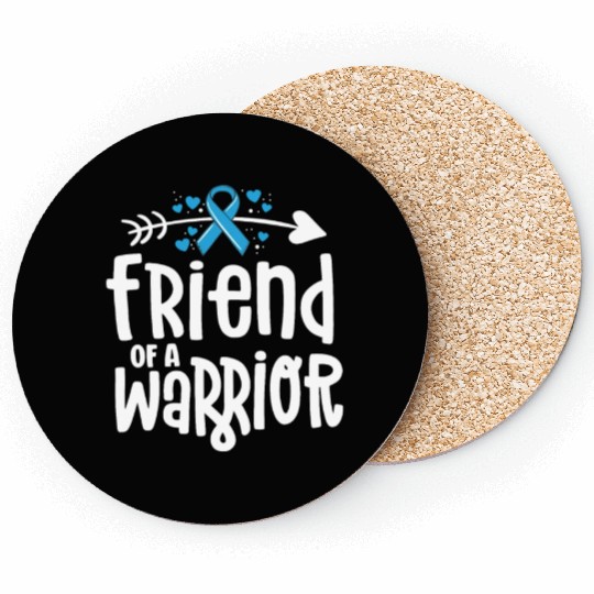 Friend Of A Warrior Support Team Prostate Cancer Coasters