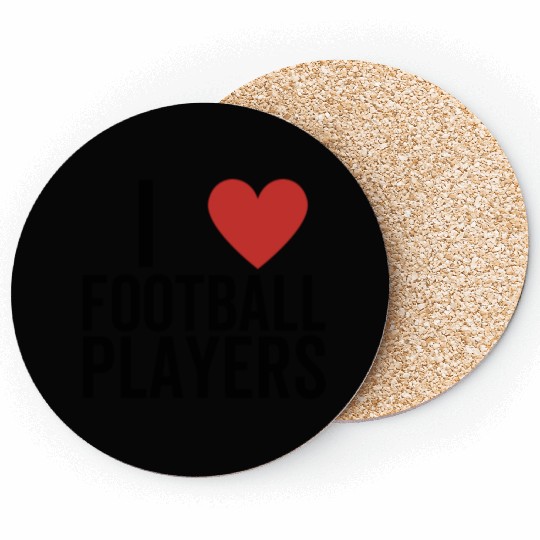 I Love Football Players Coasters