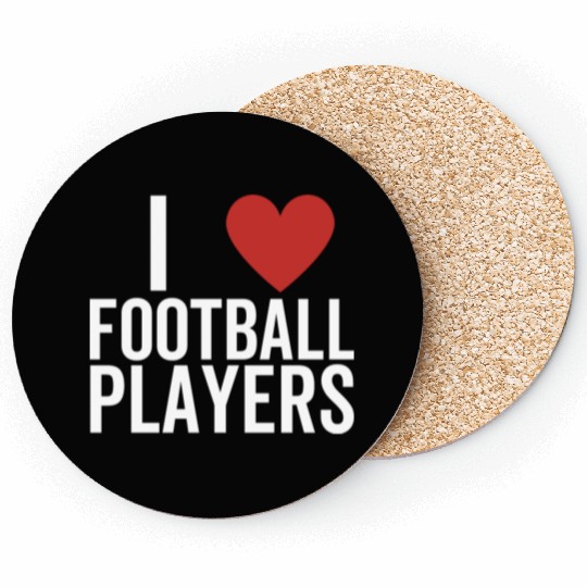 I Love Football Players Coasters