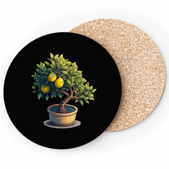 Lemon Bonsai Tree Coasters