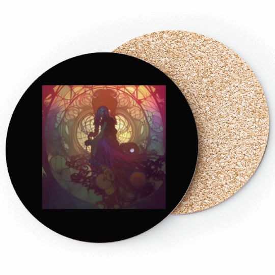 Psychedelic Clocktower Specter Coasters