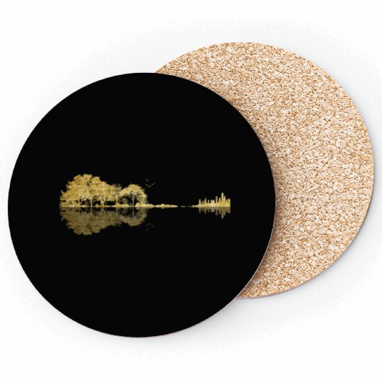Guitar Nature Trees Birds Coasters