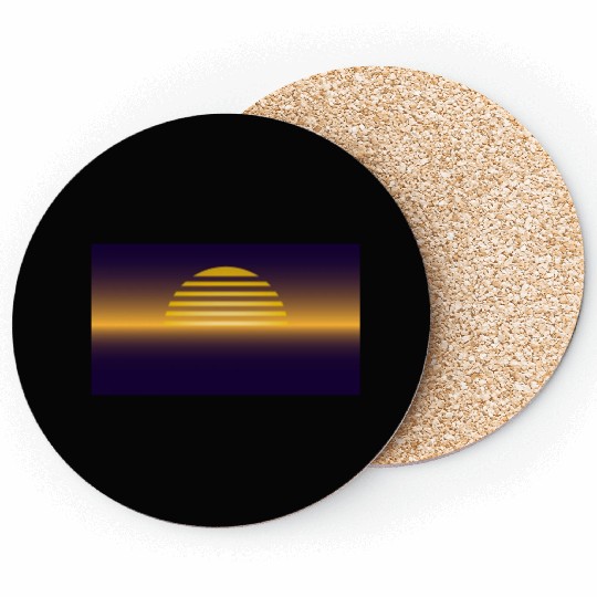 Sunset illustration Coasters