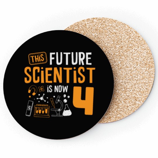 This Future Scientist Is Now 4 Happy Birthday Coasters