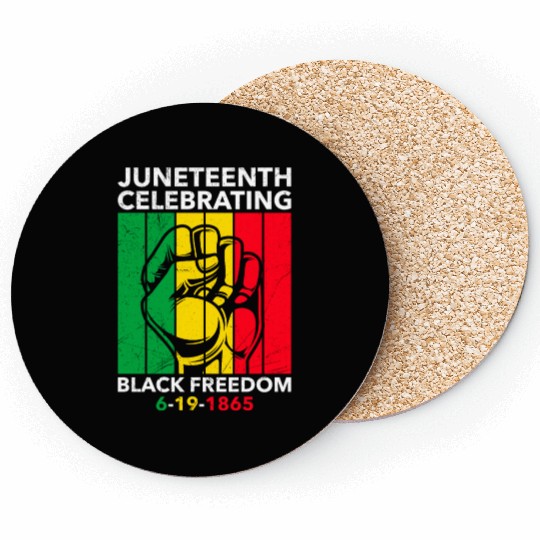 Juneteenth free since 1865 Black History US Africa Coasters