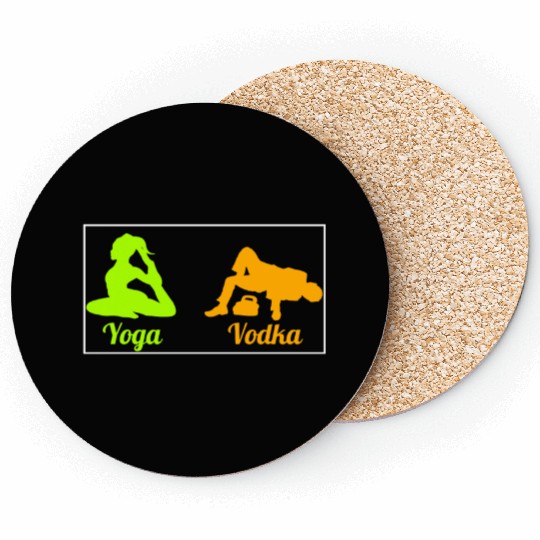 Difference Between Yoga And Vodka St Patricks Day Coasters