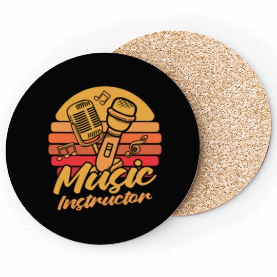 Music Teacher Microphone Coasters