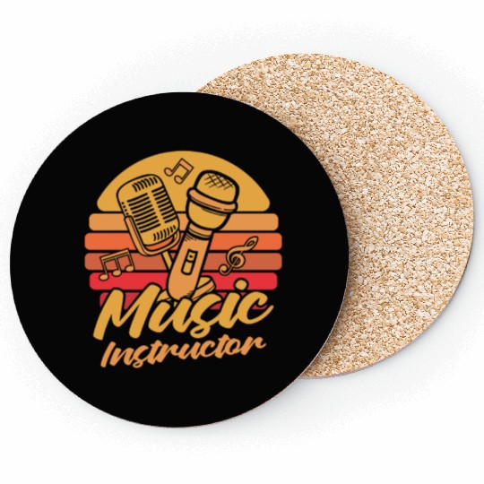 Music Teacher Microphone Coasters