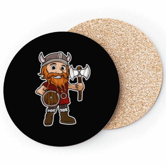 Viking Warrior Valhalla Norman Odin Axe Coasters
