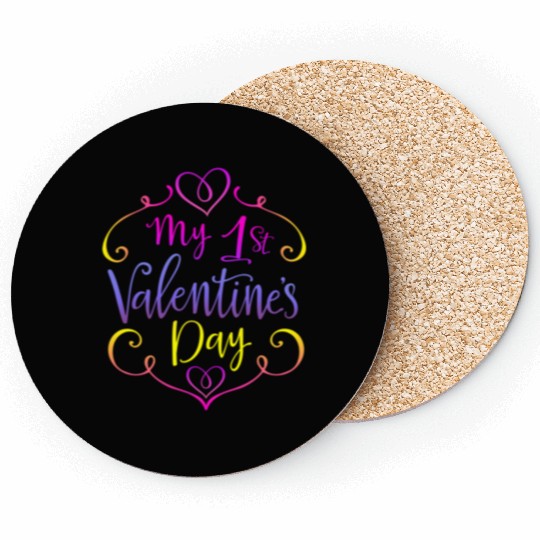 Valentines Sublimation My 1st Valentines Day171 Coasters