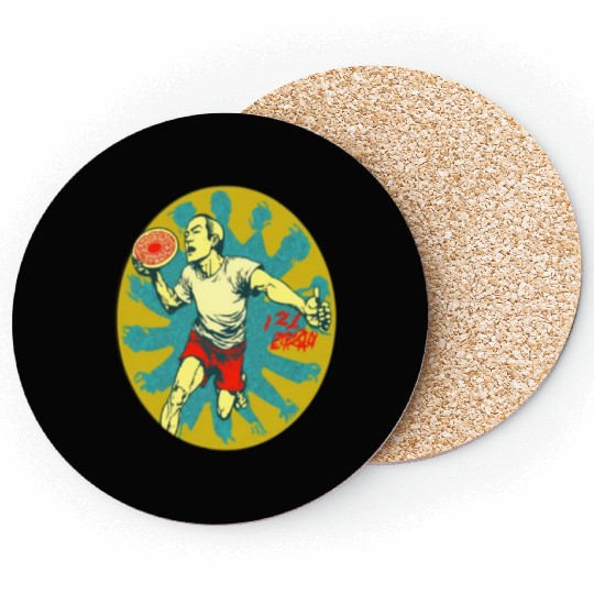 Ultimate Frisbee Retirement Appreciation Pop Art Coasters