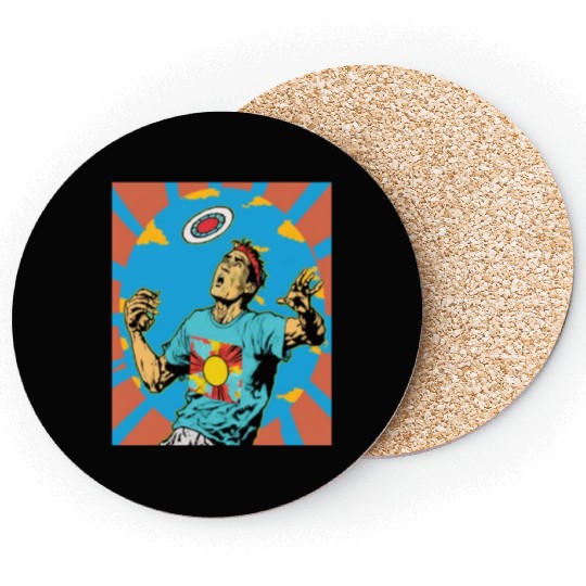 Ultimate Frisbee Retirement Appreciation Pop Art Coasters