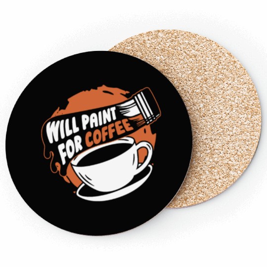 Painter Painting Coffee Coasters