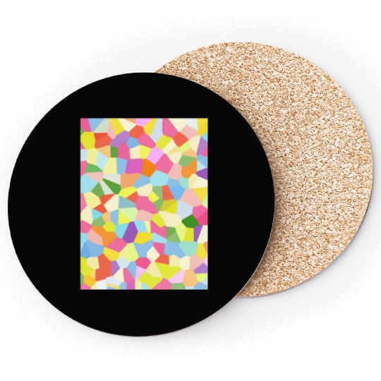 Bright Colored Crystals. Crystal Pattern Coasters
