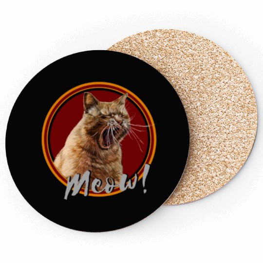 Meow Cat Coasters