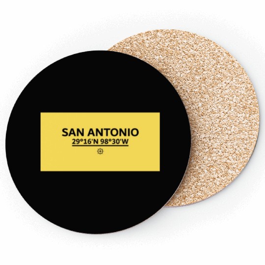 San Antonio S Coordinate's design Coasters