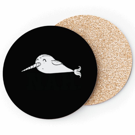 Procrastinating Narwhal Lover Aquatic Animals Coasters