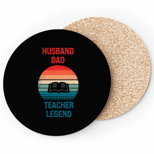Husband Dad Teacher Legend Coasters