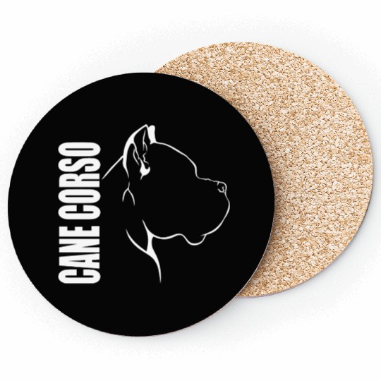 Proud Cane Corso Profile dog mom Coasters