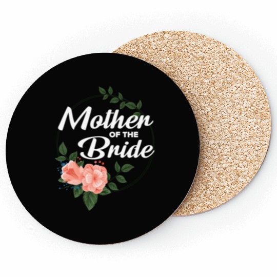 Mother of the Bride Floral Blush Wedding Gift desi Coasters