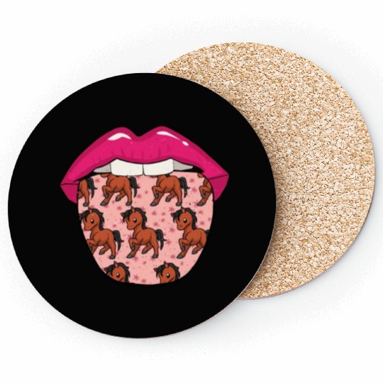 Horse Riding Tongue Coasters
