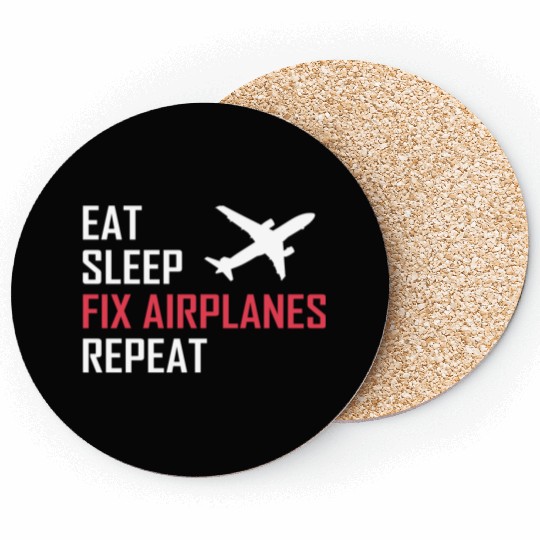 Airplane mechanic aviation aircraft gift Coasters