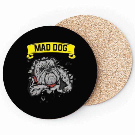 Mad Dog - Pitpull Lover Coasters