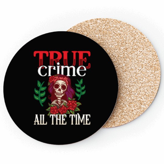 True Crime Murder Spy Crime Interest Gift Idea Coasters