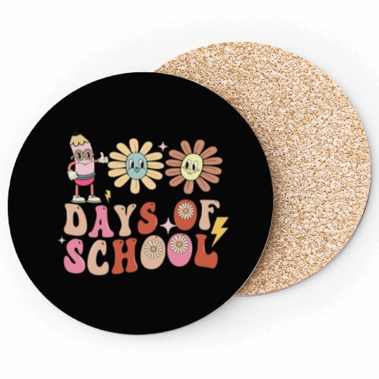100 Days of School Coasters