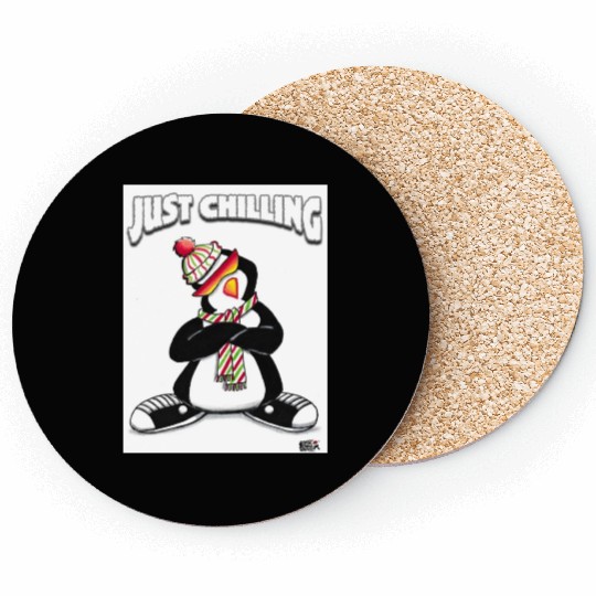 Just Chilling Penguin by Black Sheep Graphix Coasters