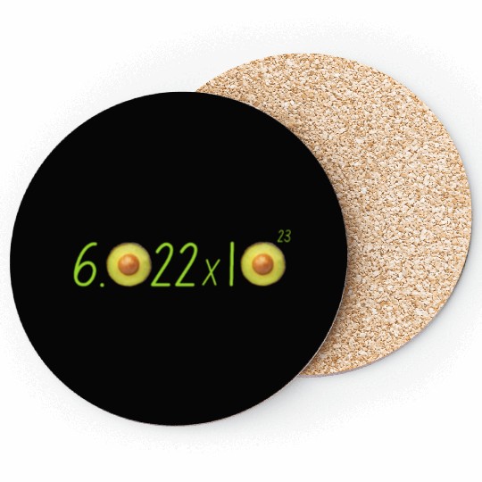 Funny Avocado Avogadro' Number Coasters