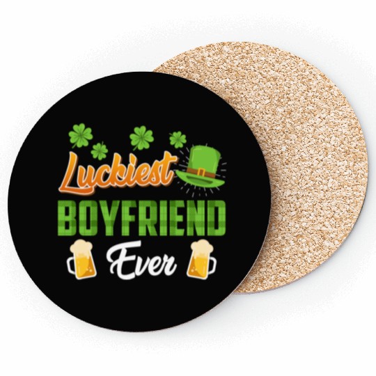 Luckiest Boyfriend Ever St. Patrick's Day Coasters