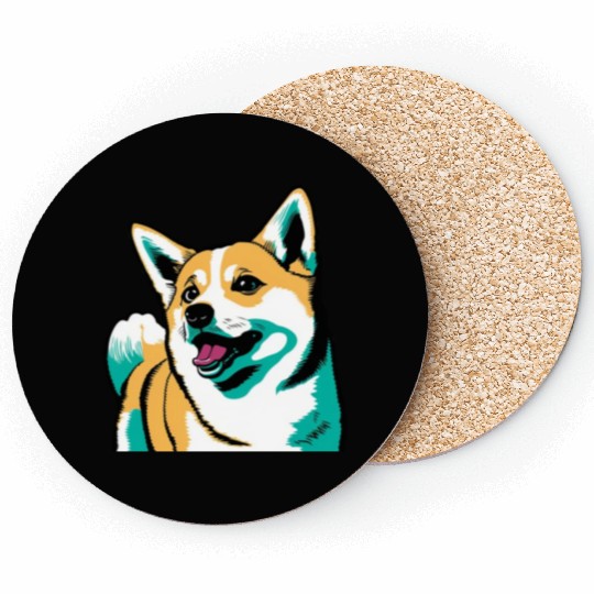 Popart Shiba Inu Coasters