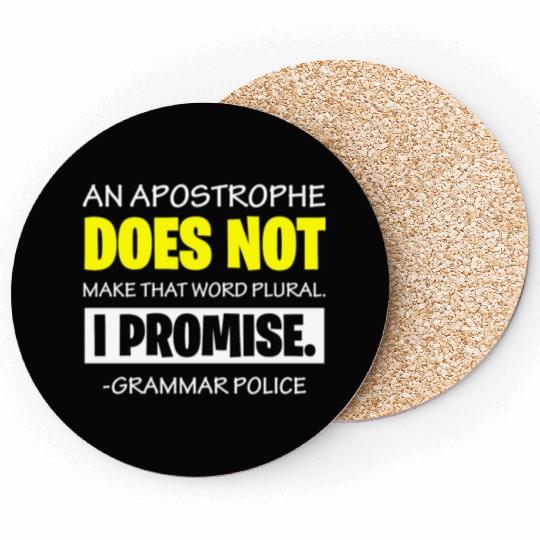 Grammer Police - English Teacher Coasters