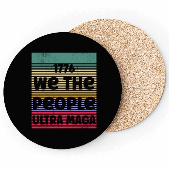 1776 We The People Ultra Retro Vintage Sunset Coasters