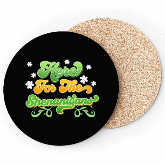 Here for the players Shenanigans St. Patrick's Day Coasters