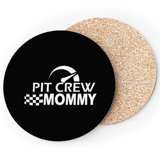 Pit Crew Mommy Race Car Birthday Party Family Gift Coasters