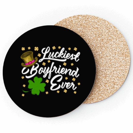 Luckiest Boyfriend Ever Valentine's Day Coasters
