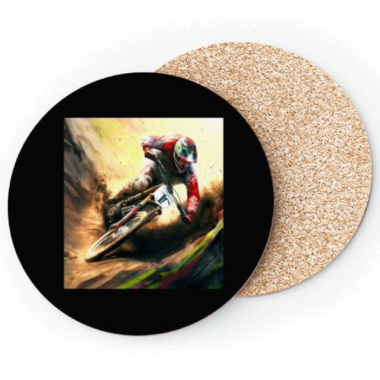 Racing A Downhill Bike Coasters