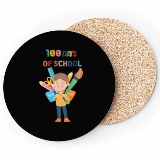 100 days of school kid Coasters