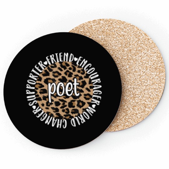 Poetry Poet Poetry Lover Poem Writer Coasters