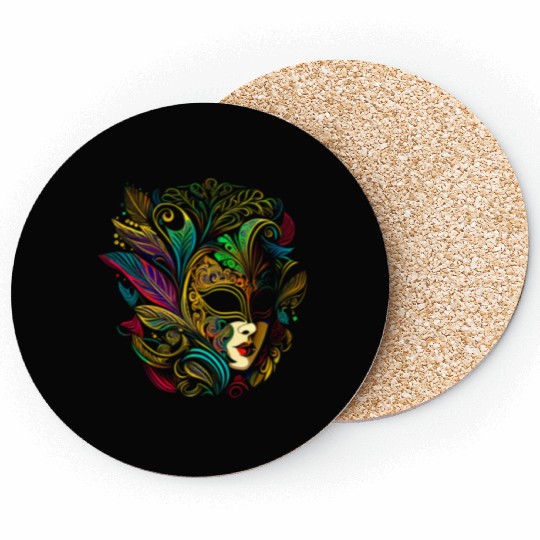 Funny Mardi Gras Carnival parade Coasters