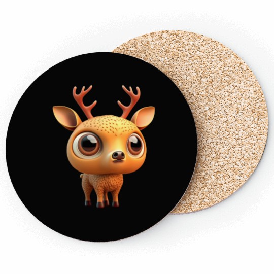 Cute deer cartoon character Coasters