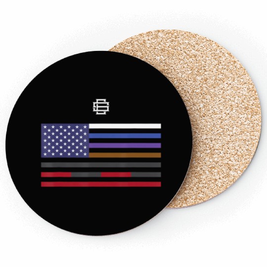 USA Jiu Jitsu Belt Color Ranking Flag BJJ Martial Coasters